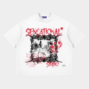 SENSATIONAL Asking Boxy Tee Oversize Heavyweight Cotton 16s