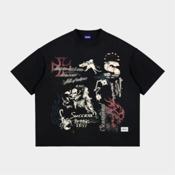 SENSATIONAL Obsidian Boxy Tee Oversize Heavyweight 16s